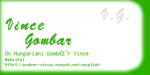 vince gombar business card